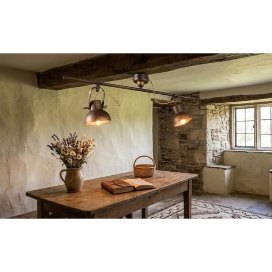 rez rusztikus farmhouse cottage mennyezeti lampa antikolt country vintage paraszthaz alacsony belmagassag vilagitas folyoso etkezo konyha spotlampa 23.jpg